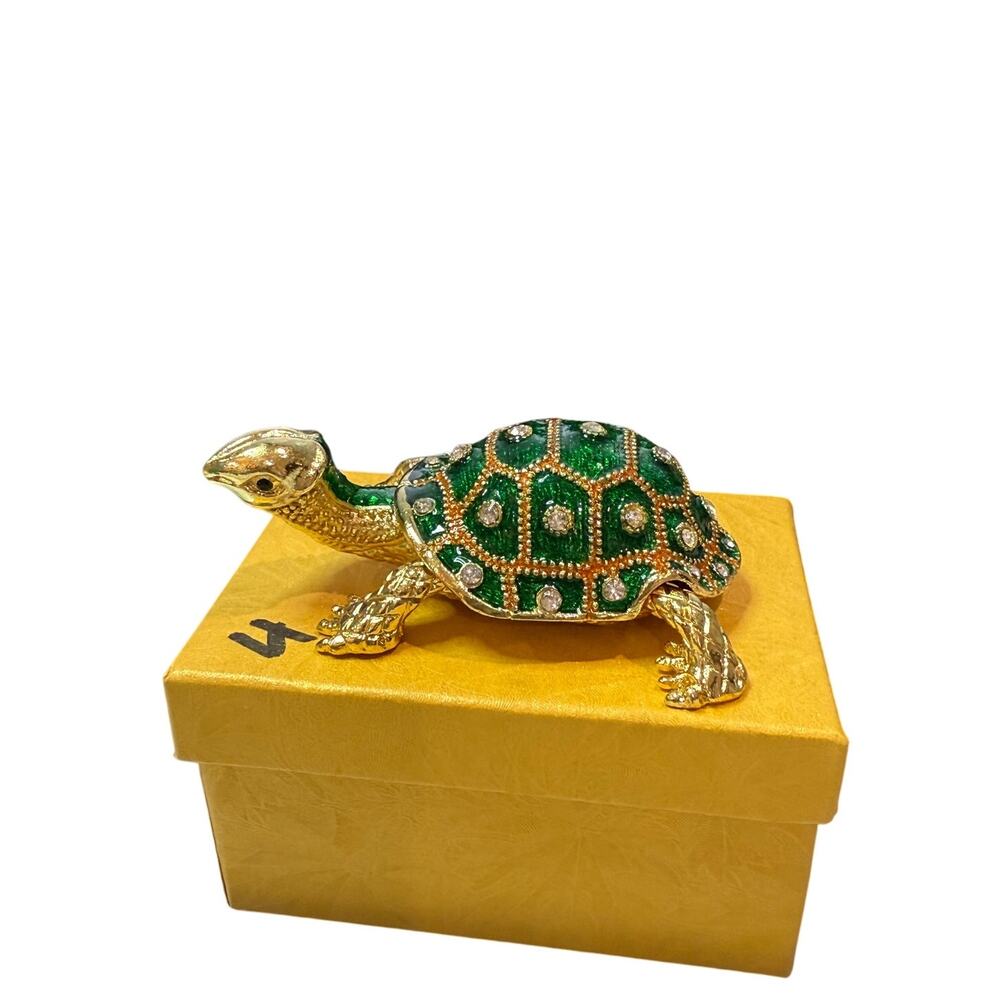 Turtle Secret Trinket Box*Hinged for Jewelry/valuables*Hand-Painted